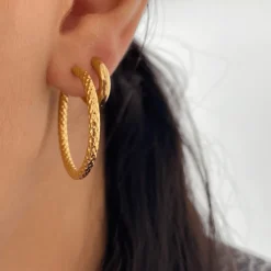 Winther Studio Big Bee Hoops Sølv Hot