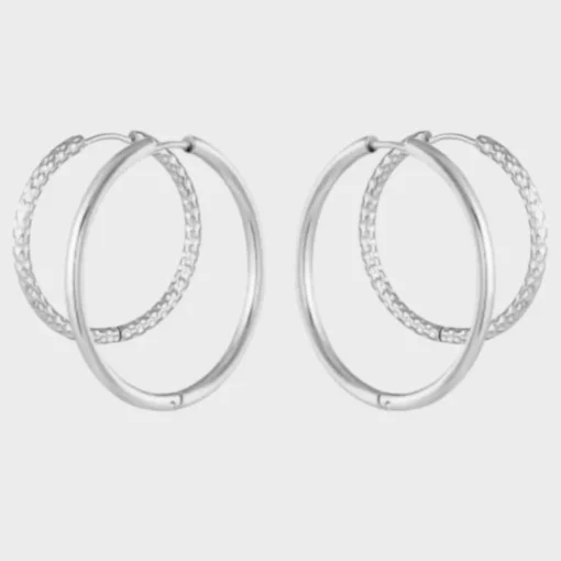 Winther Studio Big Hoop Mix Sølv Hot