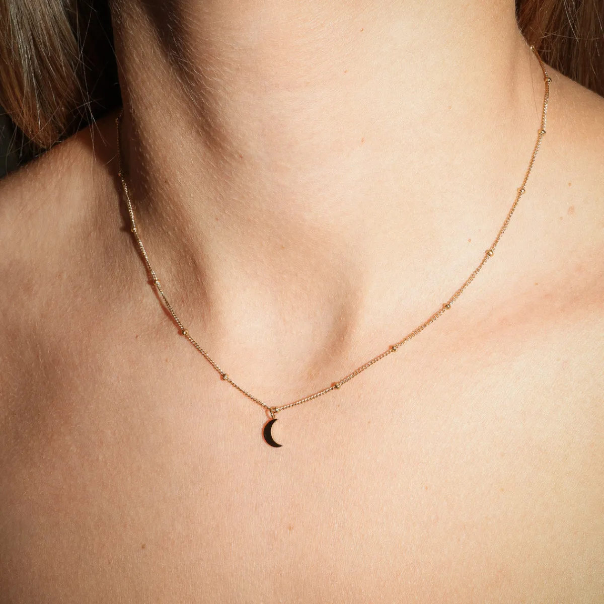 Winther Studio Elly Moon Halskæde Guld Outlet