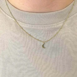 Winther Studio Elly Moon Halskæde Guld Outlet