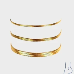 Winther Studio Flat Snake Ankelkæde Online