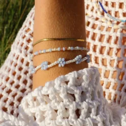 Winther Studio Flower Bead Armbånd Blå Outlet