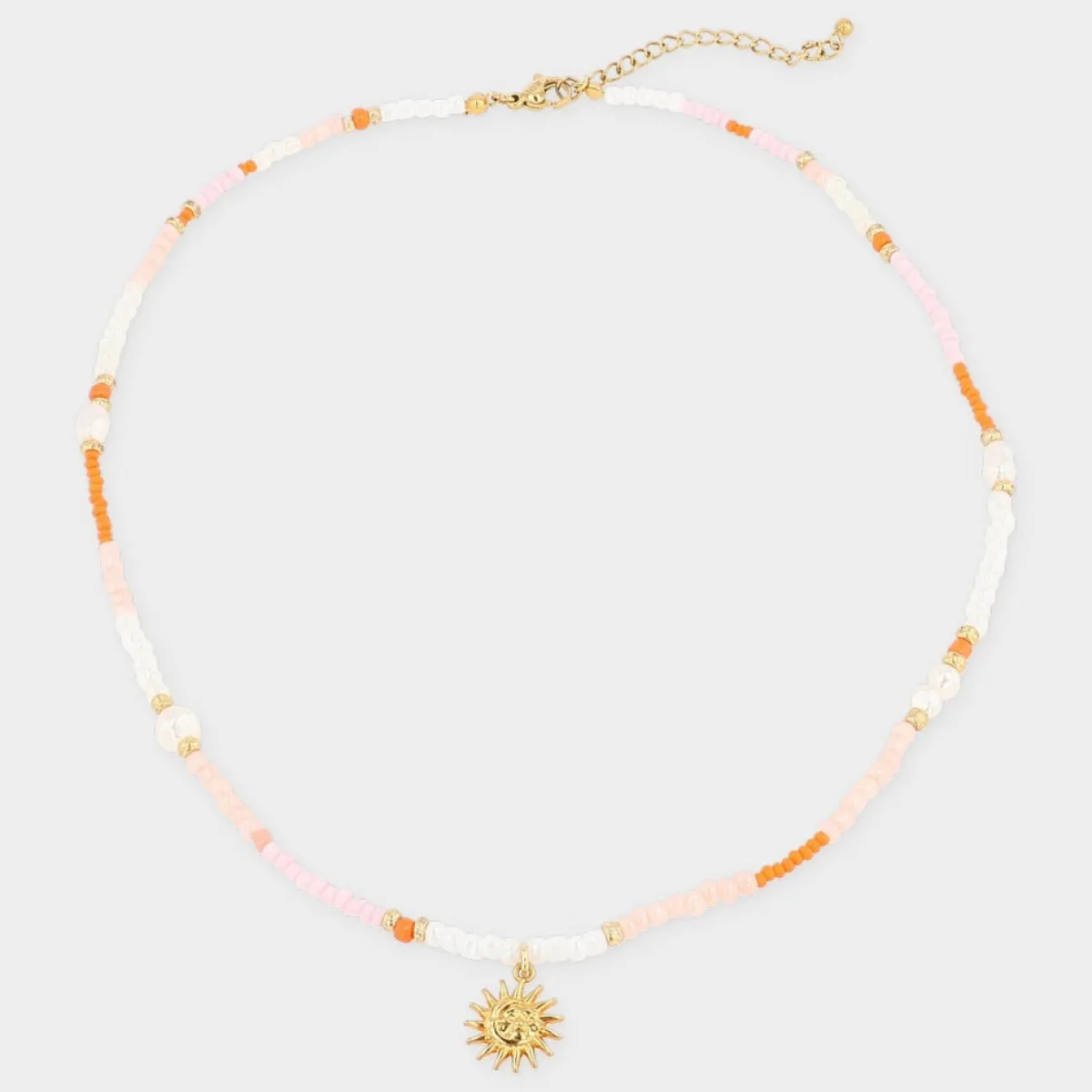 Winther Studio Golden Hour Halskæde lyserød/orange Clearance