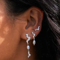 Winther Studio Manta Drop Øreringe Sølv Clearance