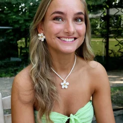 Winther Studio Pearly Bloom Halskæde Guld Clearance