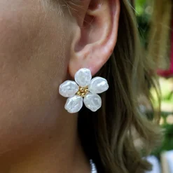 Winther Studio Pearly Bloom Øreringe Guld Online