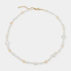 Winther Studio Pearly Moon Halskæde Hvid Clearance