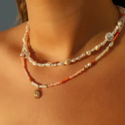 Winther Studio Pearly Moon Halskæde Hvid Clearance