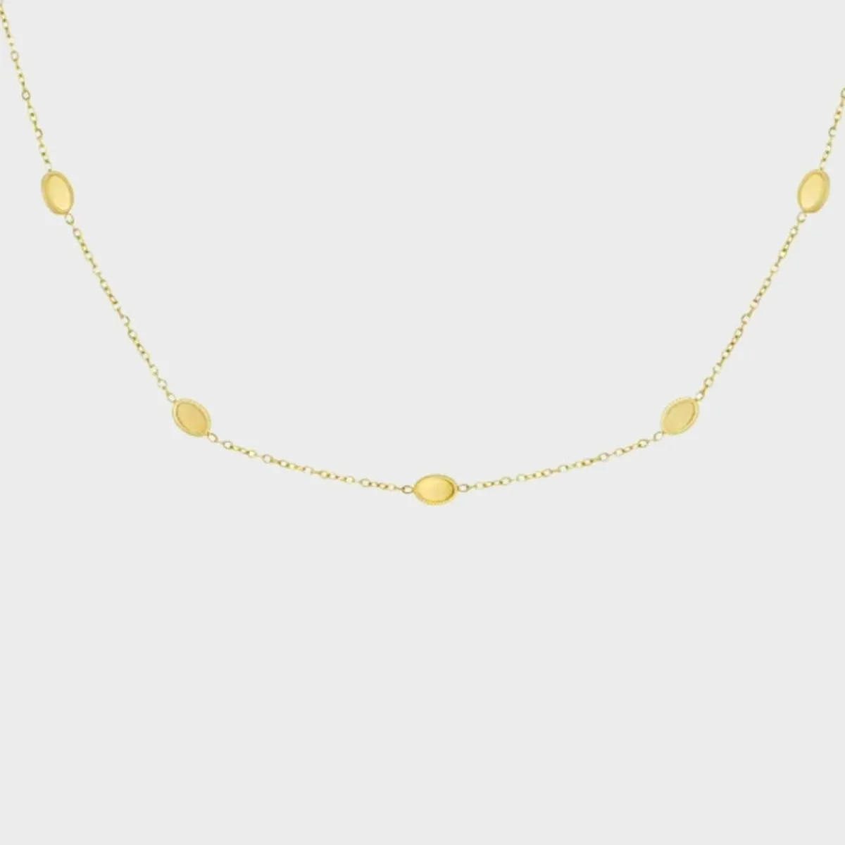 Winther Studio Plate Charm Halskæde Guld Discount