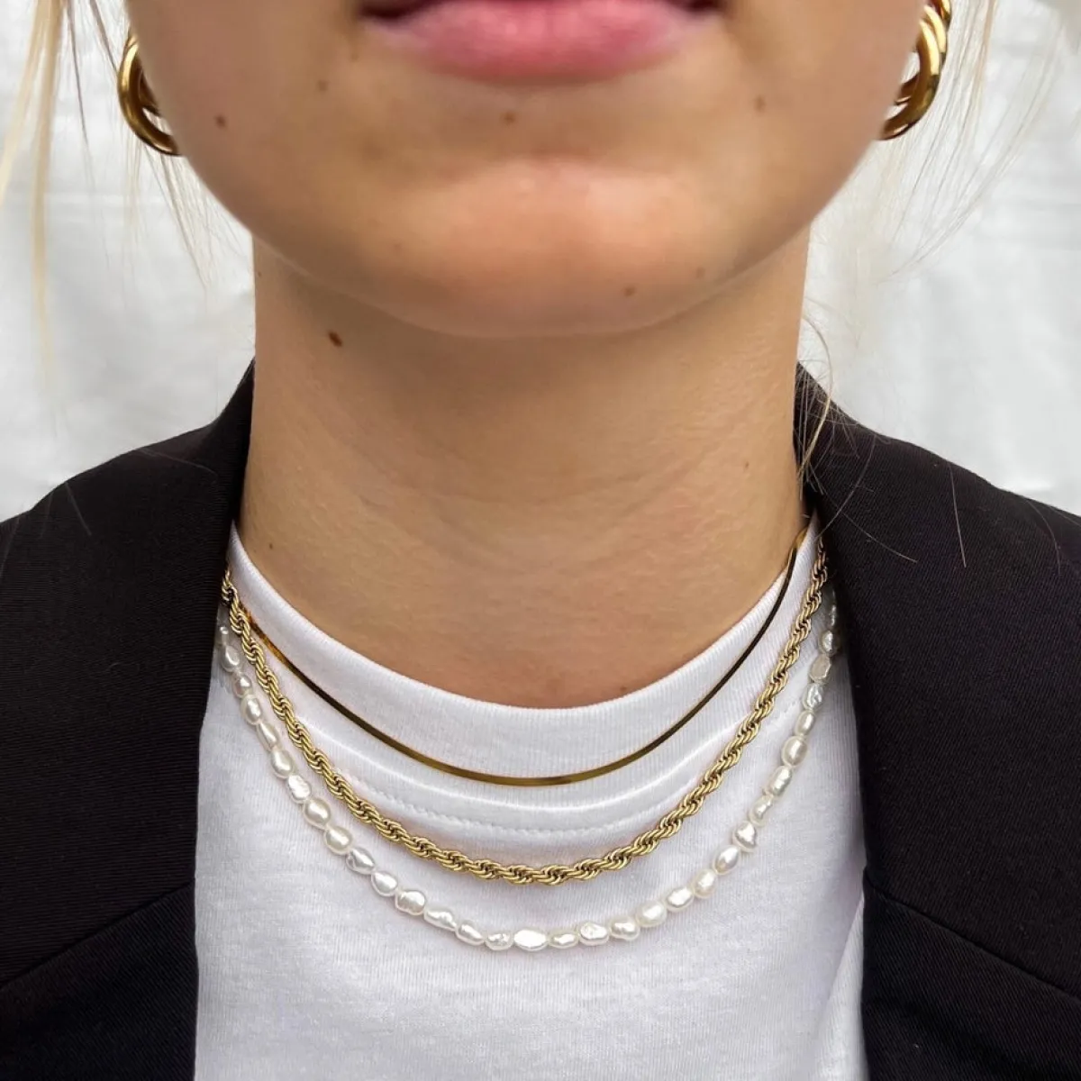 Winther Studio Small Pearl Choker Guld Outlet