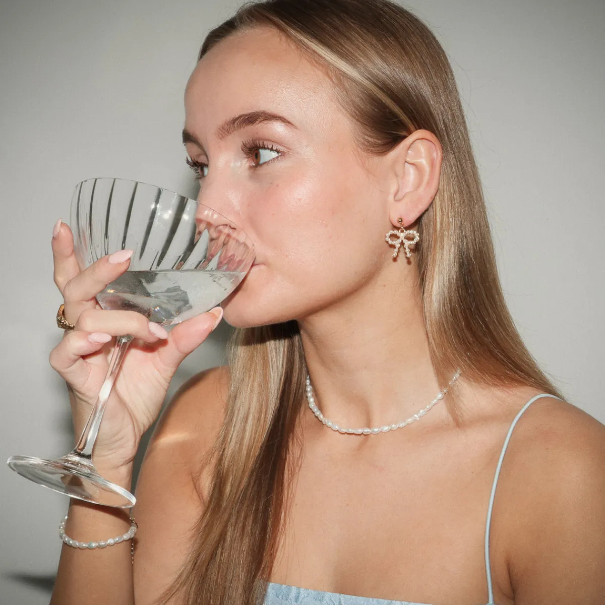 Winther Studio Small Pearl Choker Guld Outlet