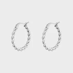 Winther Studio Twined Hoops 2,2cm Sølv Clearance