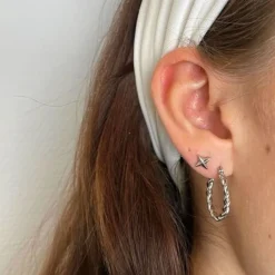 Winther Studio Twined Hoops 2,2cm Sølv Clearance